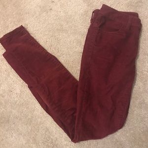Victoria’s Secret Burgundy Corduroy Skinny Pants